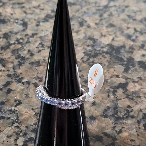 Bomb Party Jewelry - Bomb Party RBP2281 Light Sapphire Blue Cubic Zirconia .925 Sterling Silver Sz 6